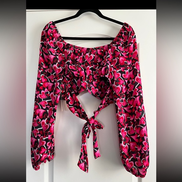 Madden NYC Tops - Madden NYC: LS Ruched Top w/ Tie Back